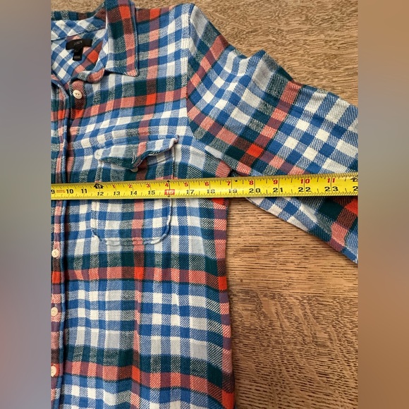 J. Crew Plaid Boyfriend Button Down Soft Flannel size 10 - Picture 13 of 15